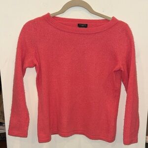 Talbots Cashmere Crewneck Sweater in coral pink size petite medium